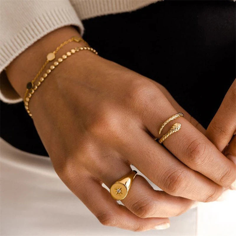Premium Snake Adjustable Ring - 925 Sterling Silver