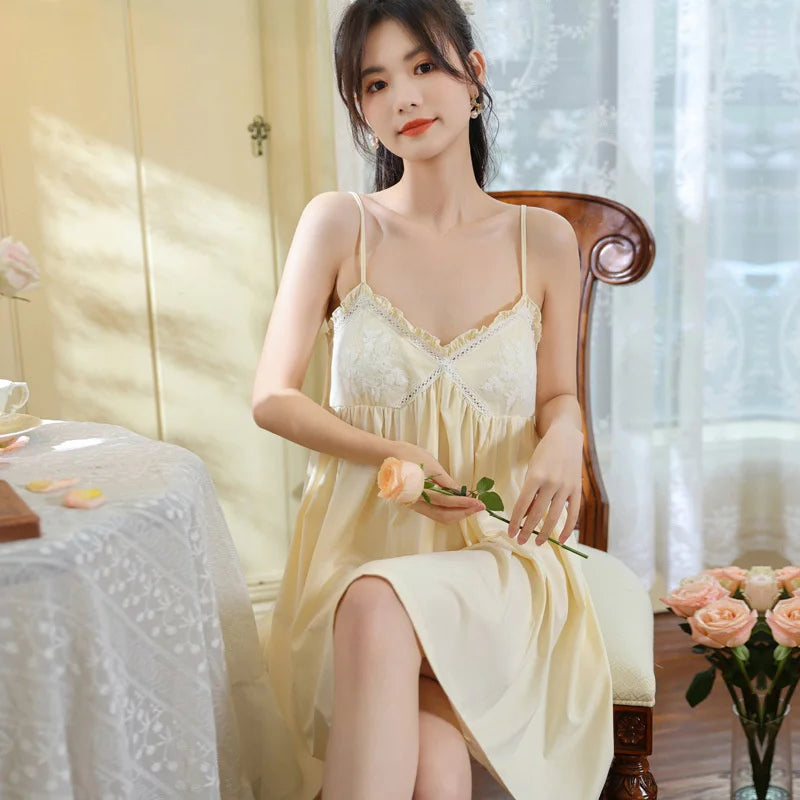 Princess Mesh Pajama Dress - Romantic Palace-Style Sleepwear