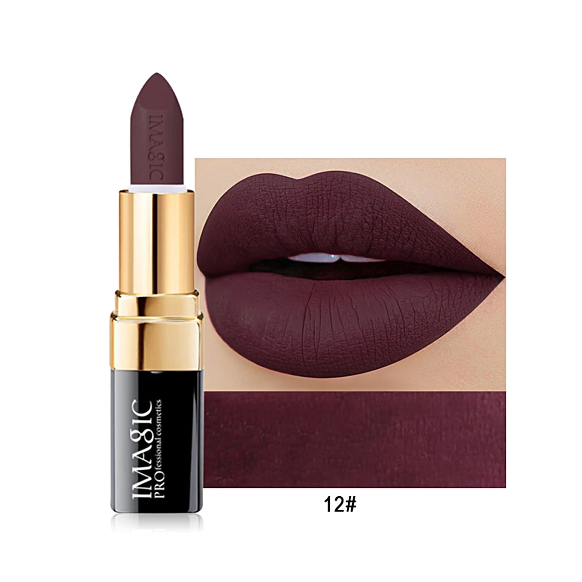12-Color Matte Lipstick Set - Long-Lasting Waterproof Velvet Finish