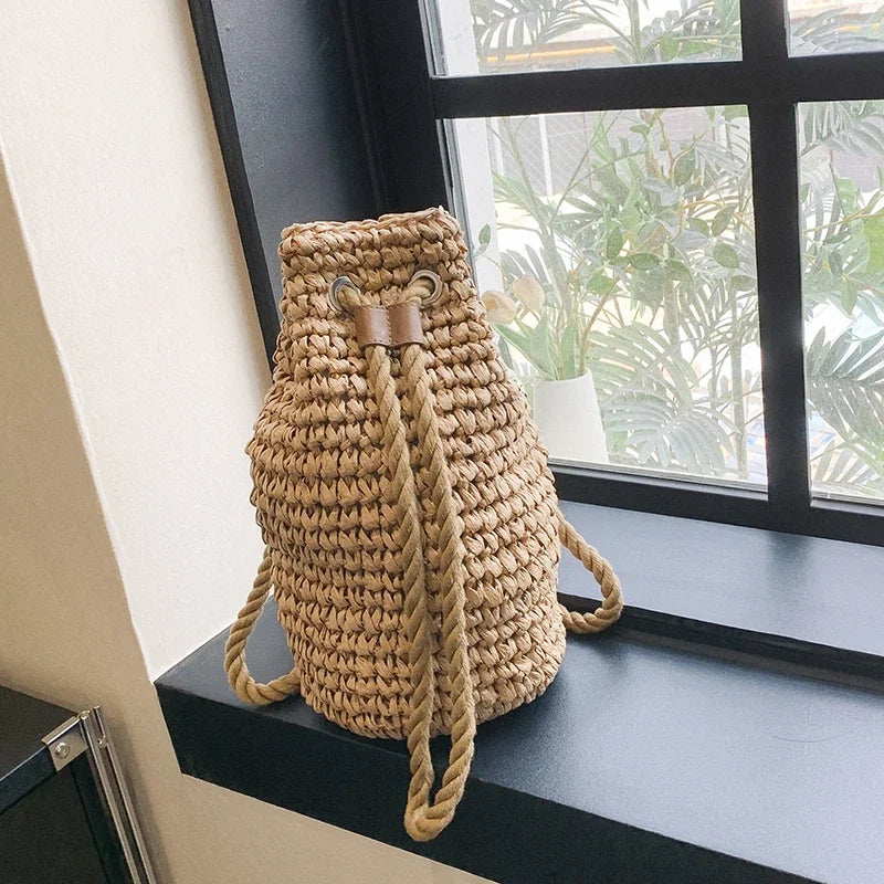 Woven Straw Handbag
