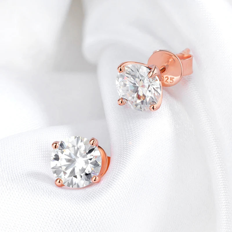 925 Silver Stud Earrings - Elegant Jewelry