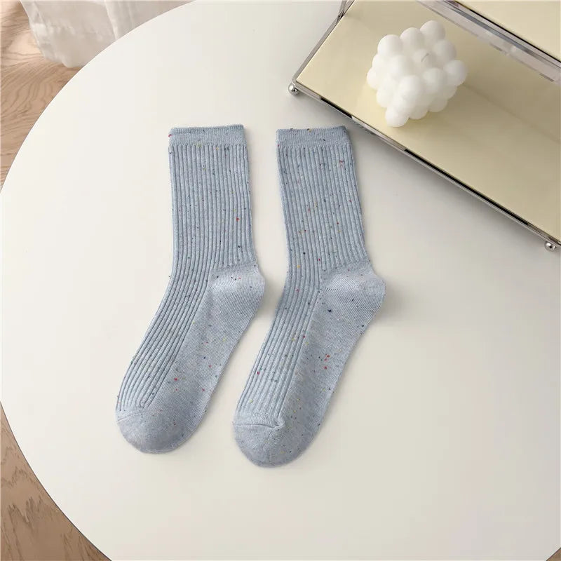 Colorful Casual Socks - Soft Breathable Mid-Calf Pair