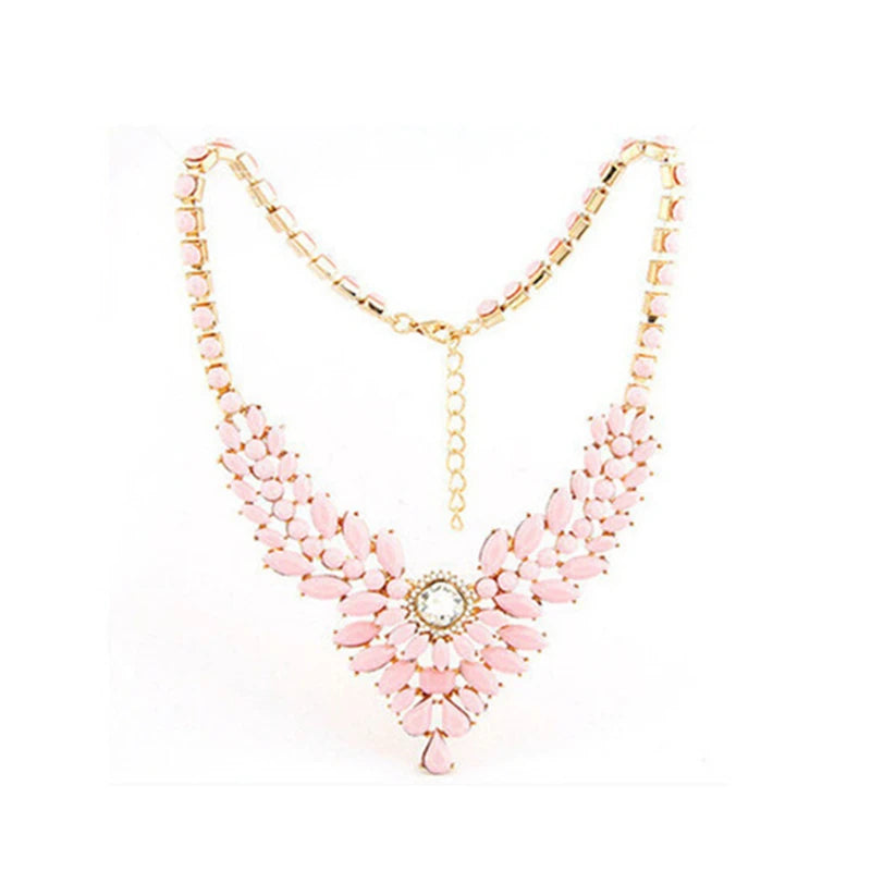 Vintage Gem Choker Necklace - Retro Statement Jewelry
