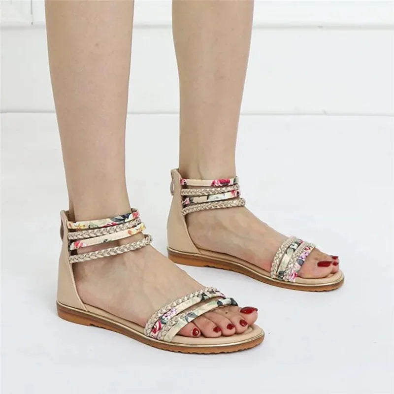 Premium Roman Flat Sandals - Slip-On Everyday Comfort