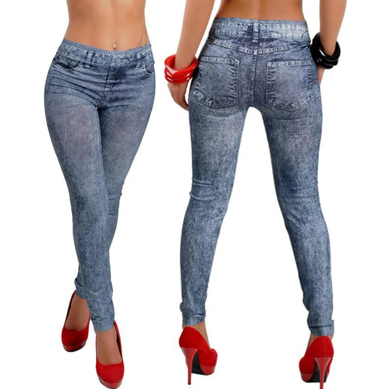 Stretch Jegging Leggings - Slim Denim-Look Comfort Fit