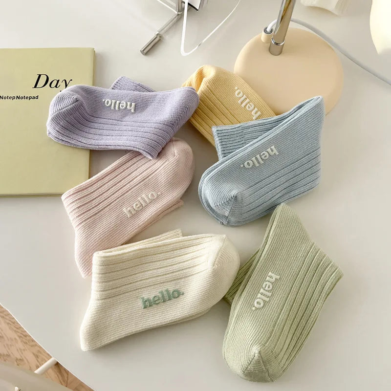 Fresh Color Everyday Socks - Soft Breathable Casual Pair