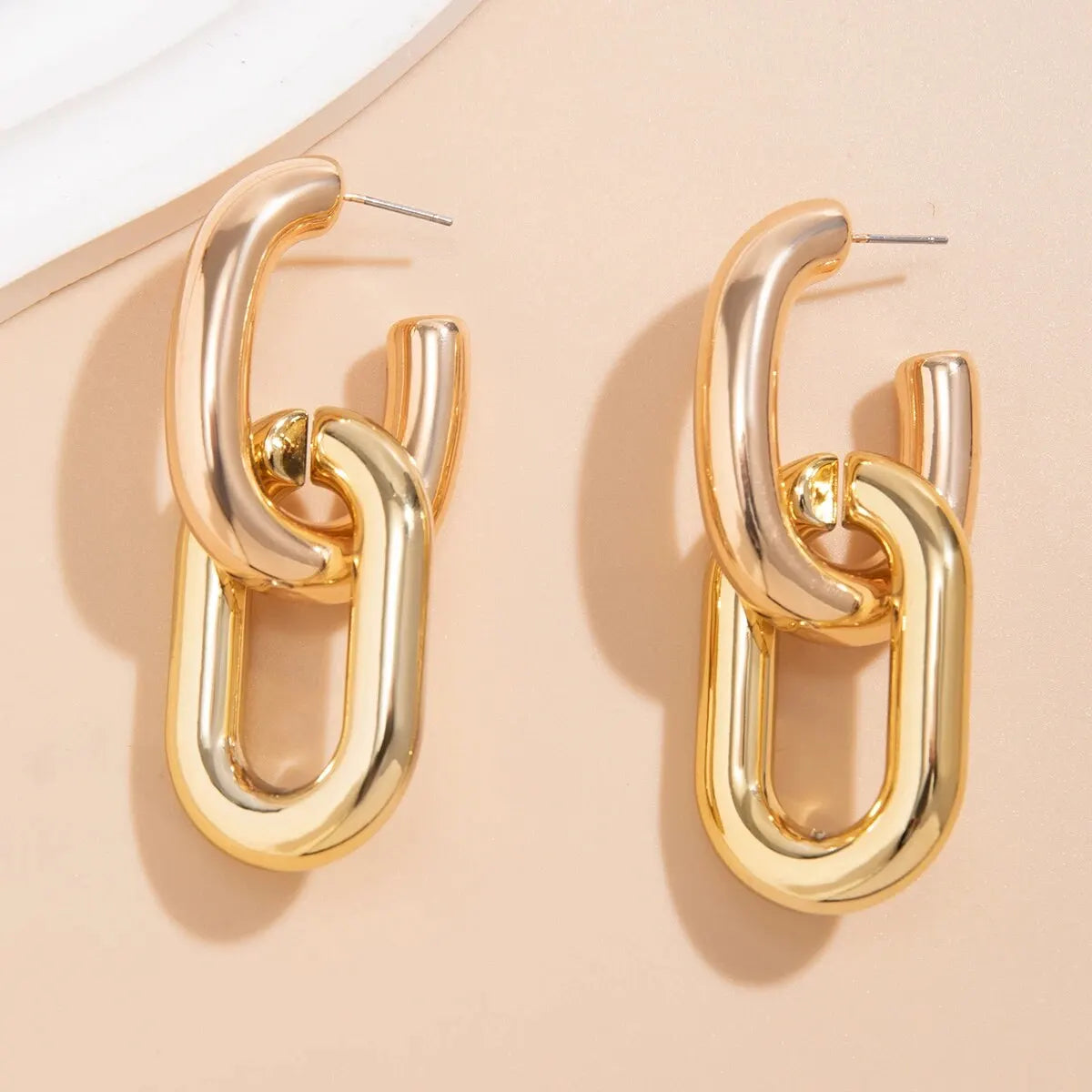 Geometric Hoop Earrings - Statement Jewelry