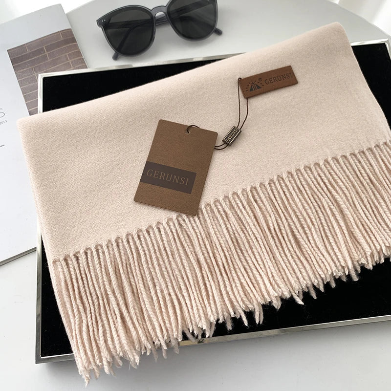Premium Solid Winter Scarf - Soft Long Shawl Wrap