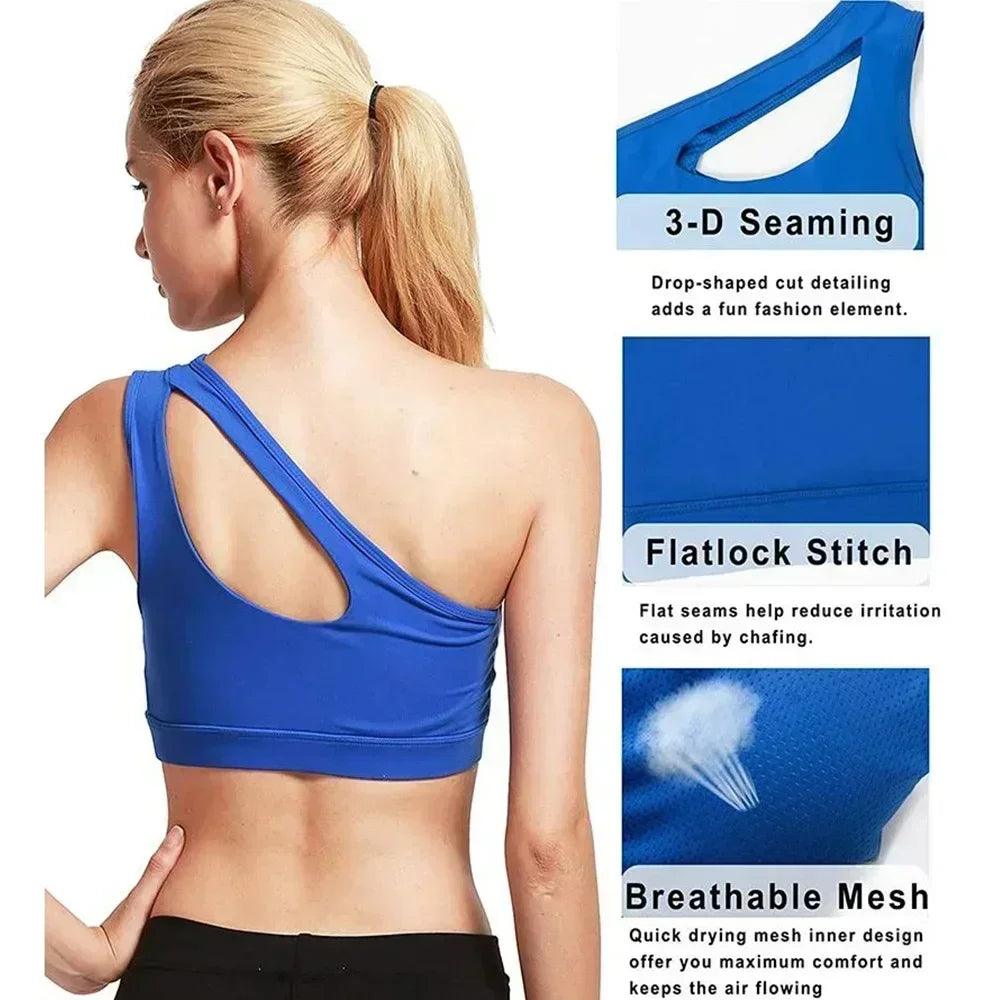 One-Shoulder Performance Sports Bra
