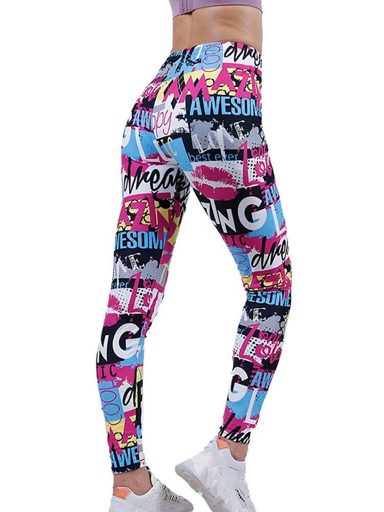 Printed Fashion Leggings - Stretch Everyday Comfort Fit