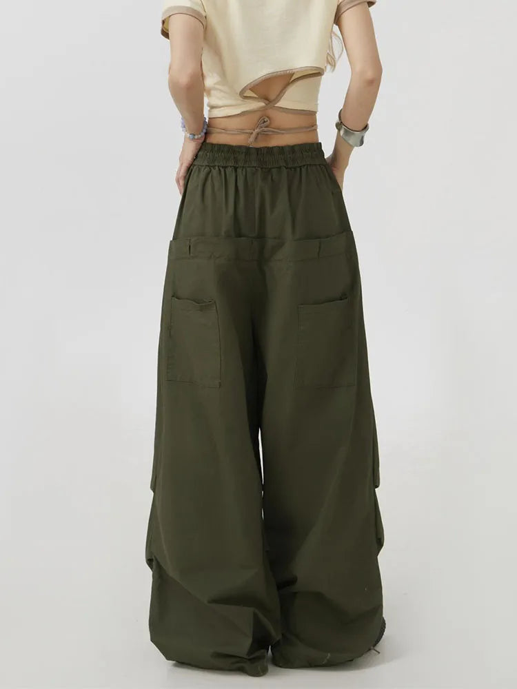 Y2K High-Waist Cargo Pants - Relaxed Streetwear Trousers