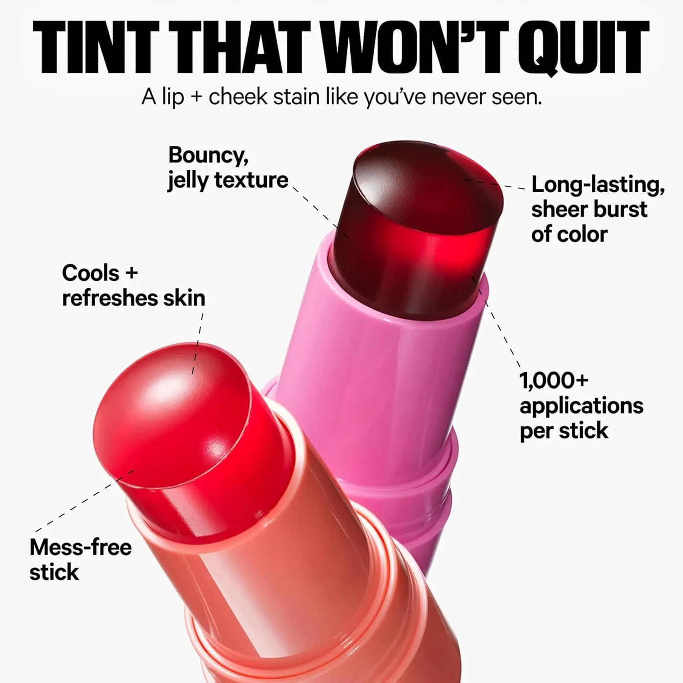 3-in-1 Jelly Blush Stick - Lips, Cheeks & Eyes Multi-Use Color