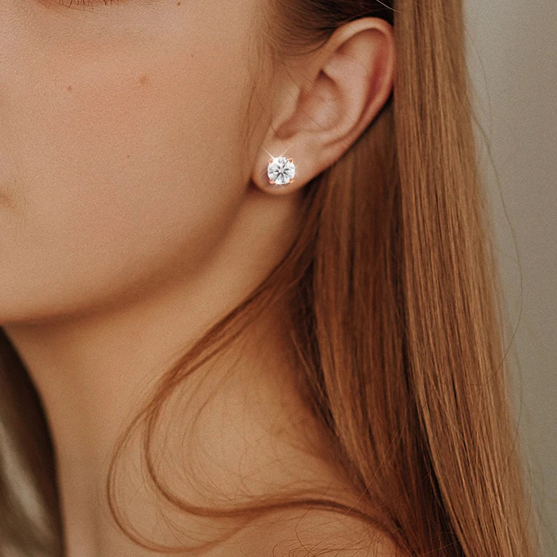 925 Silver Stud Earrings - Elegant Jewelry