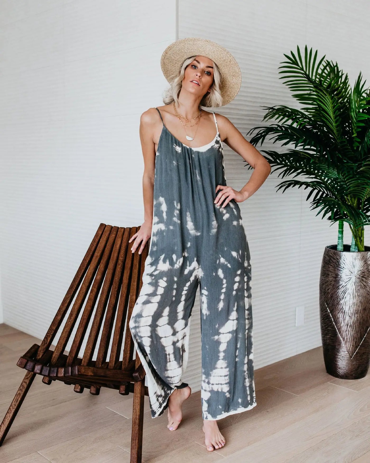 Wide-Leg Jumpsuit - Office & Occasion Wear