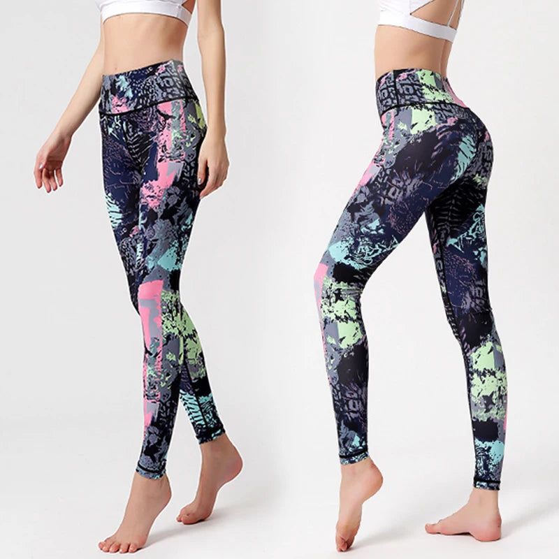 High-Waist Hip-Lift Stretch Yoga Leggings - Gym & Dance Activewear