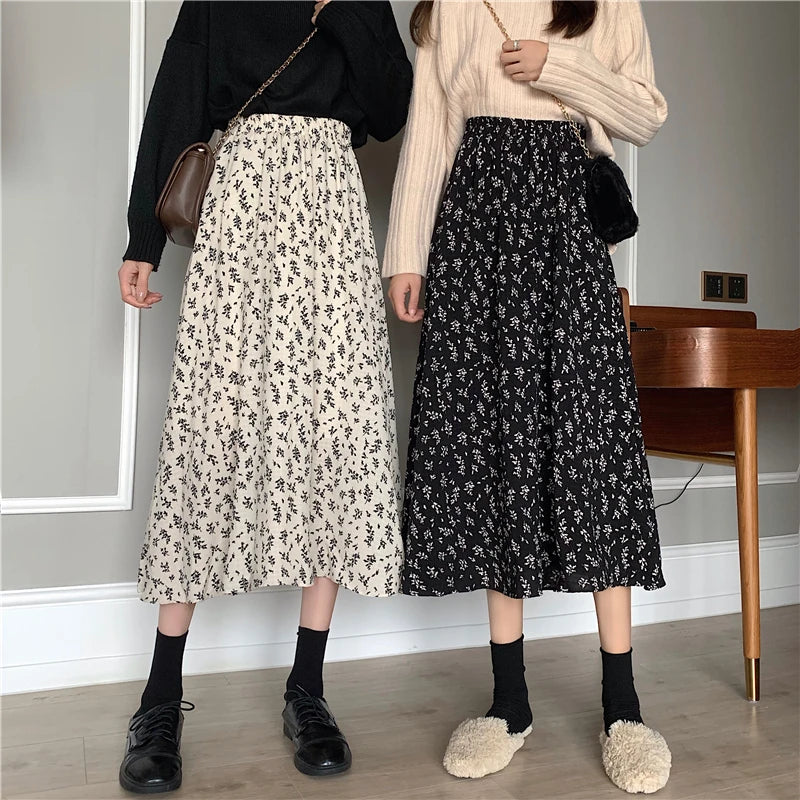 Premium Midi Skirt - High Waist Elegant Style