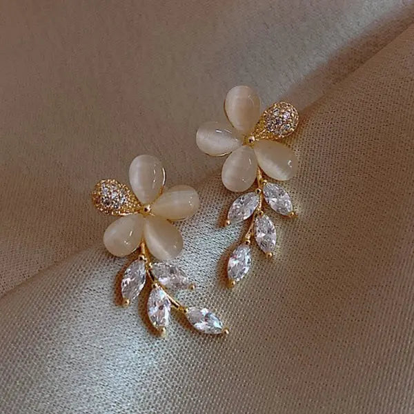 Rhinestone Stud Earrings - Statement Jewelry
