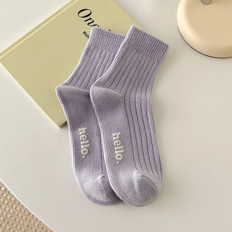 Fresh Color Everyday Socks - Soft Breathable Casual Pair