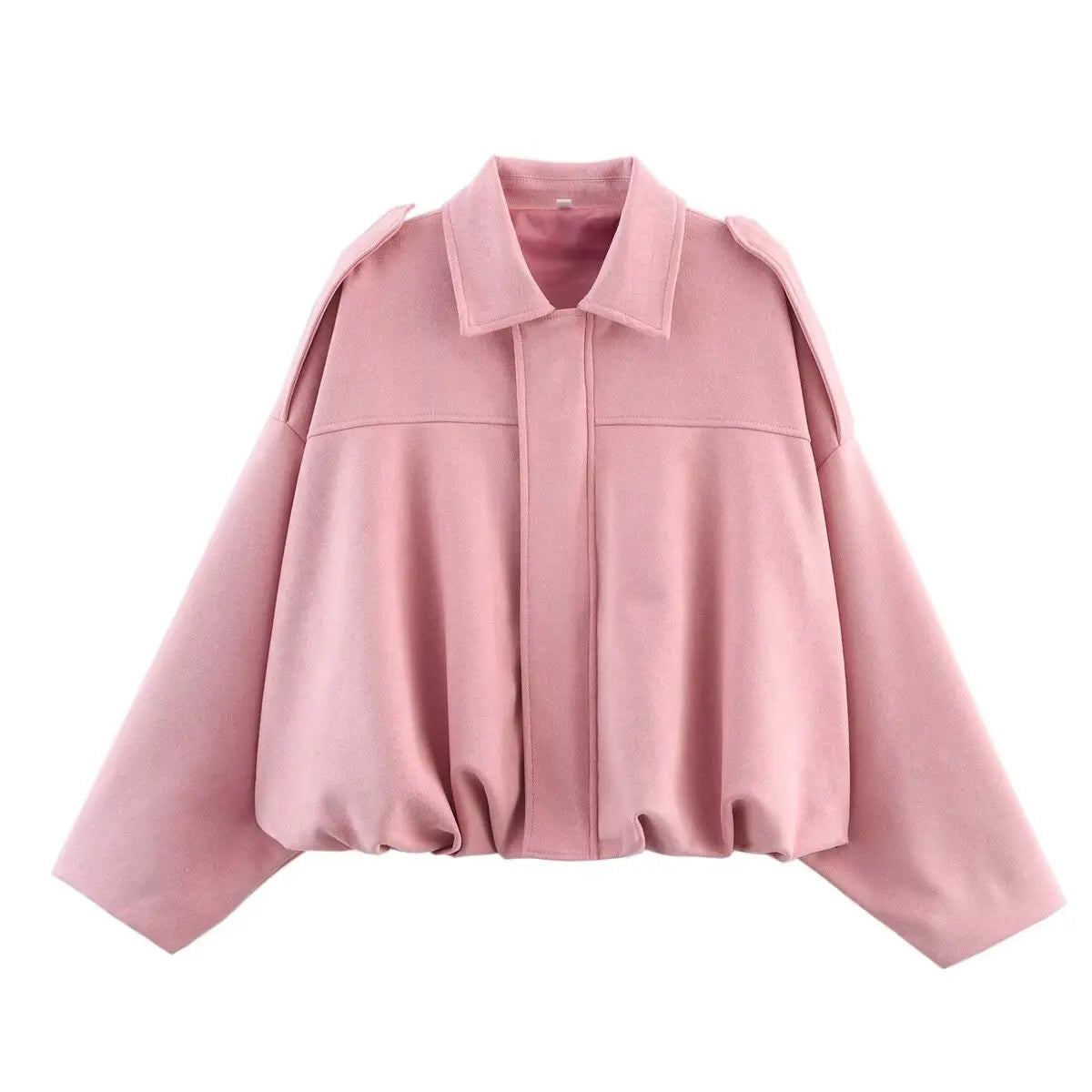 Suede-Texture Bomber Jacket - Relaxed Chic Outerwear