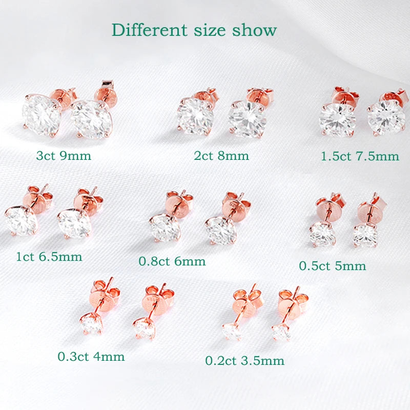 925 Silver Stud Earrings - Elegant Jewelry