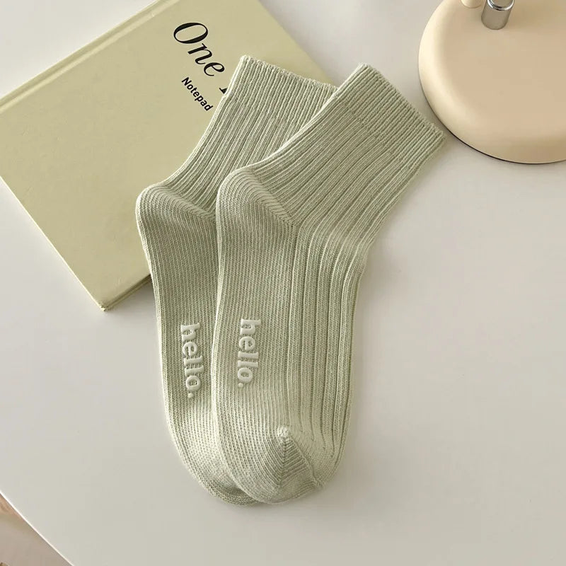 Fresh Color Everyday Socks - Soft Breathable Casual Pair