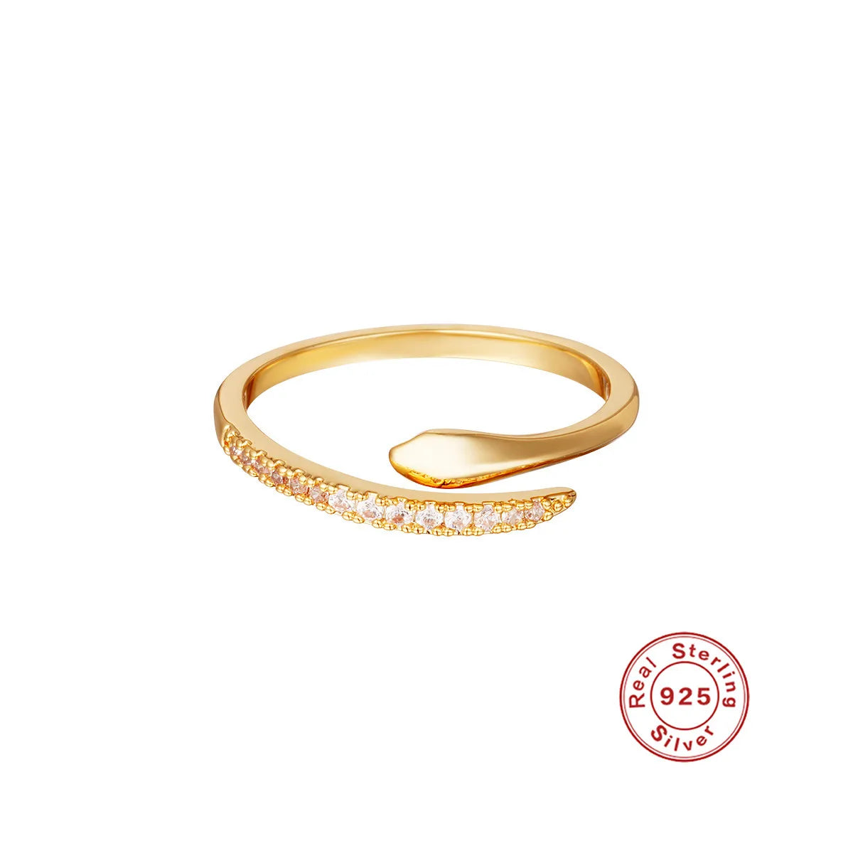 Premium Snake Adjustable Ring - 925 Sterling Silver
