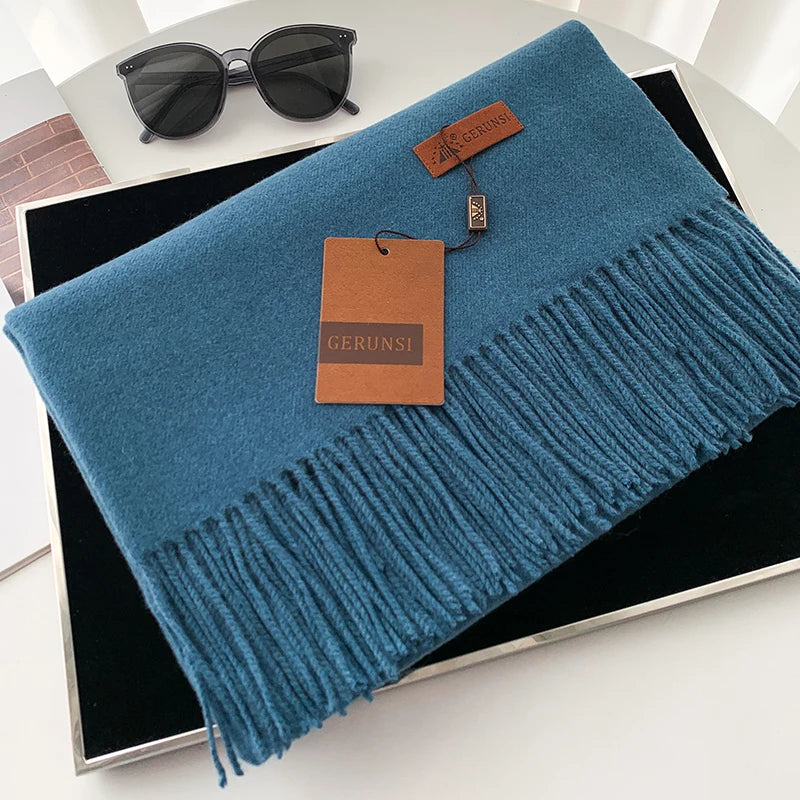 Premium Solid Winter Scarf - Soft Long Shawl Wrap