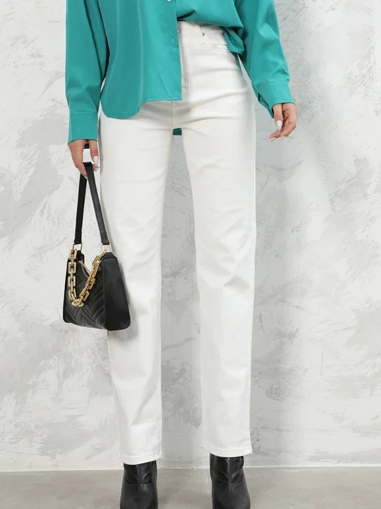 High-Waist Straight-Leg Jeans - Everyday Denim