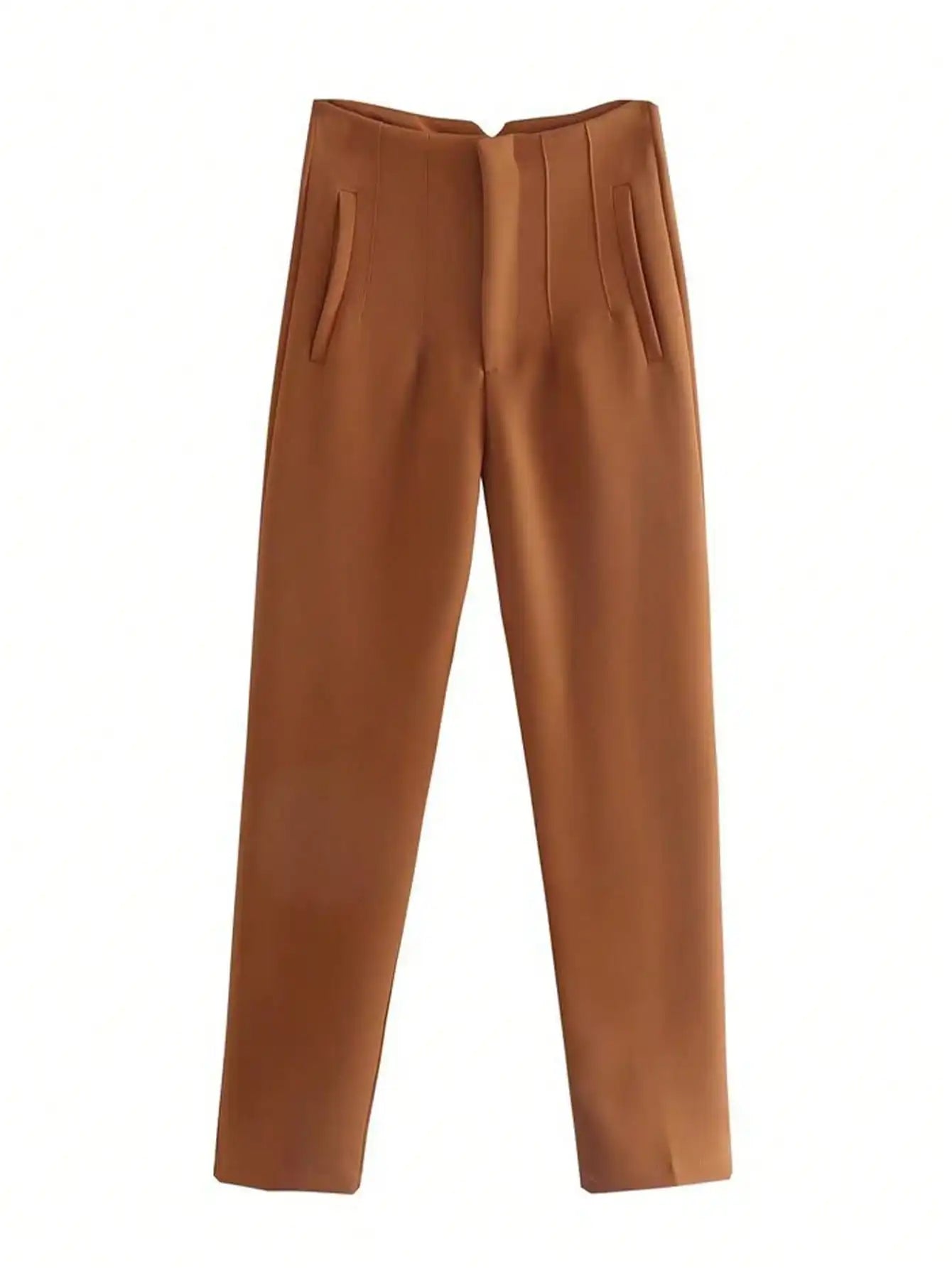Slim High-Waist Pencil Pants - Chic Office Trousers