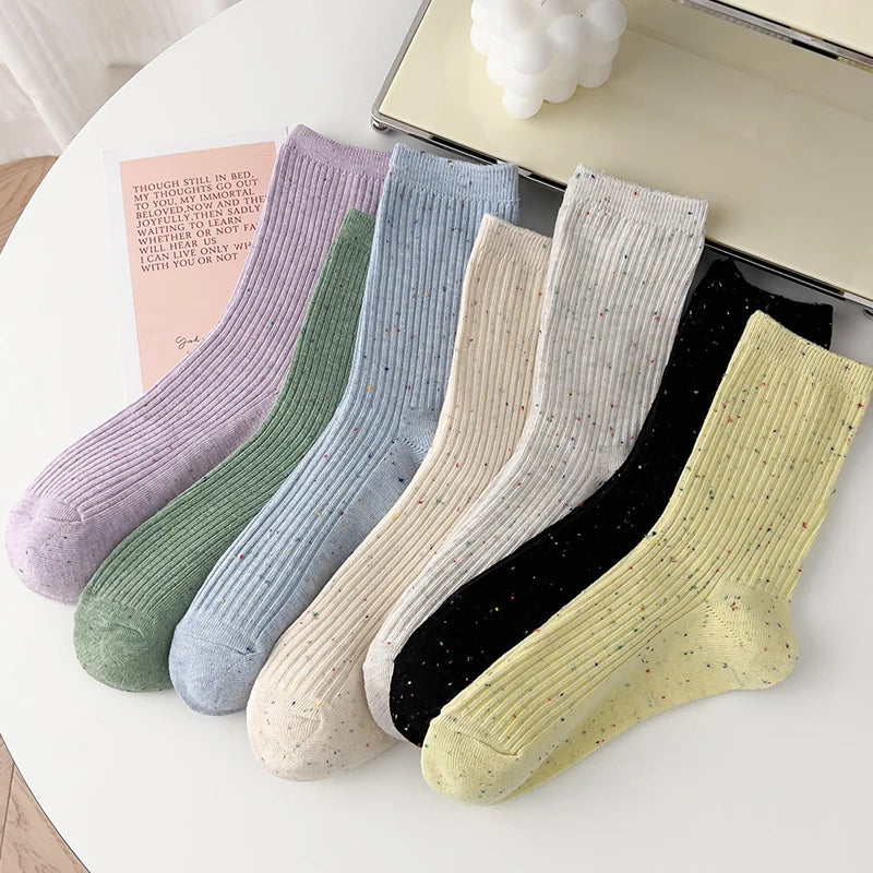 Colorful Casual Socks - Soft Breathable Mid-Calf Pair