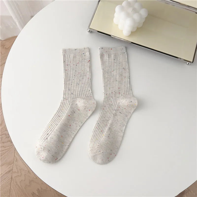 Colorful Casual Socks - Soft Breathable Mid-Calf Pair