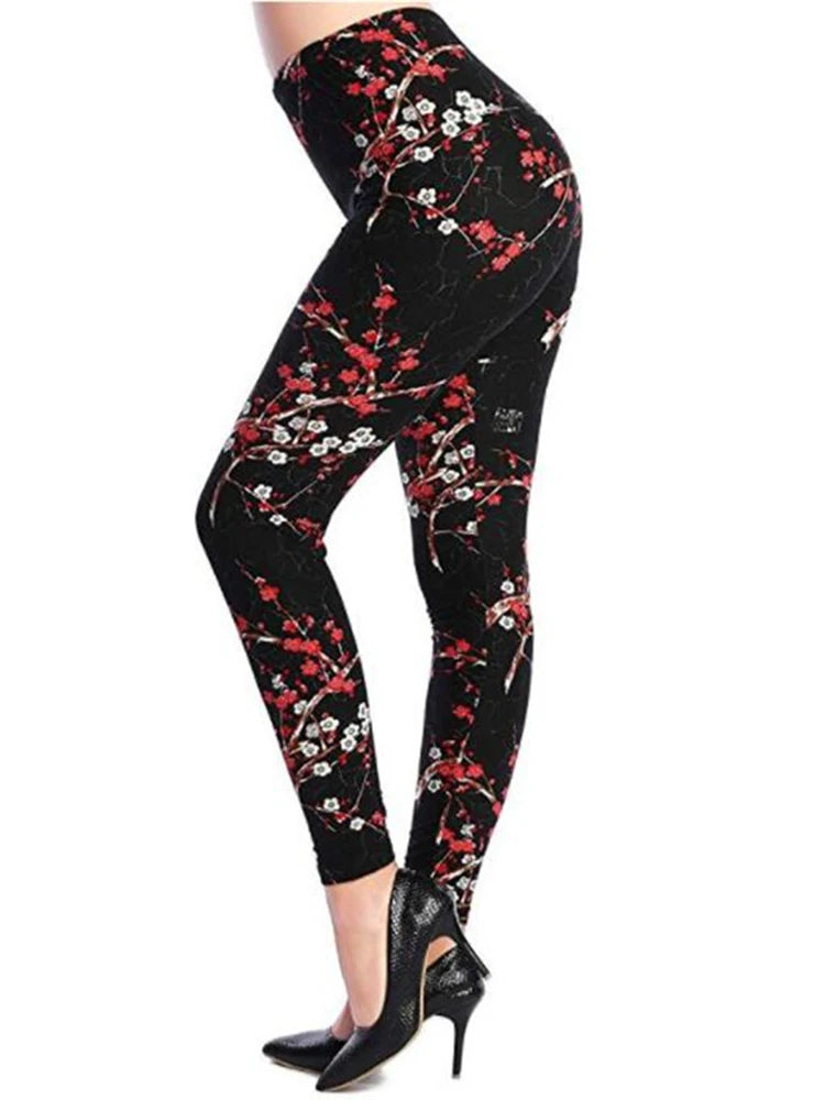 Printed Fashion Leggings - Stretch Everyday Comfort Fit