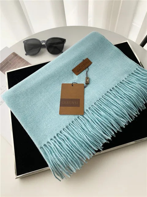 Premium Solid Winter Scarf - Soft Long Shawl Wrap
