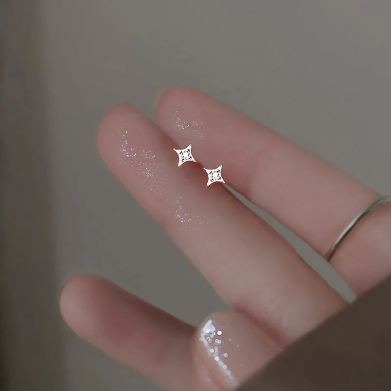 925 Silver Stud Earrings - Elegant Jewelry