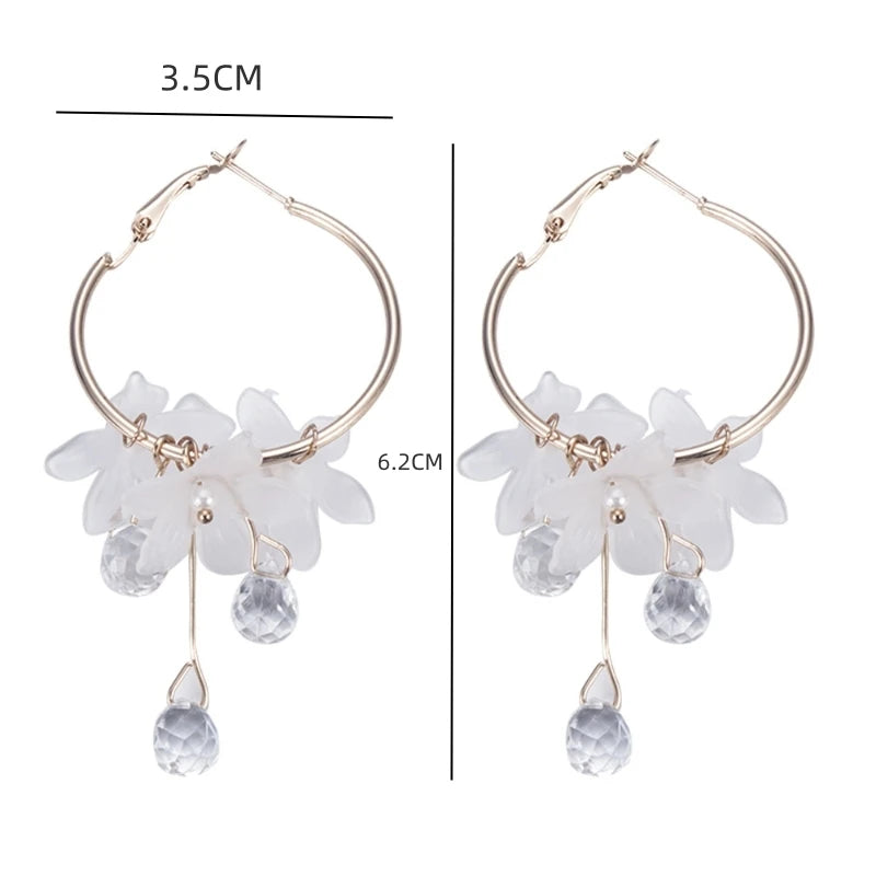 Crystal Tassel Drop Earrings - Elegant Jewelry