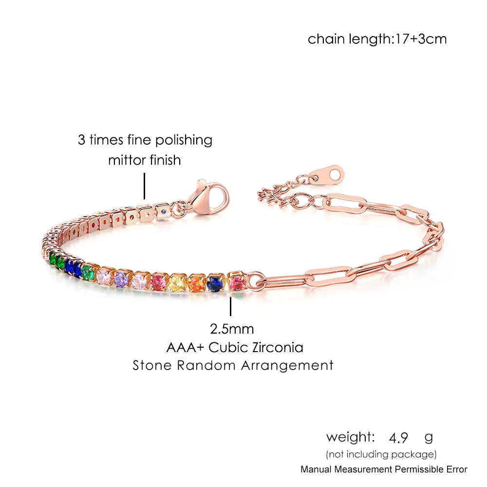 Colorful Tennis Bracelet