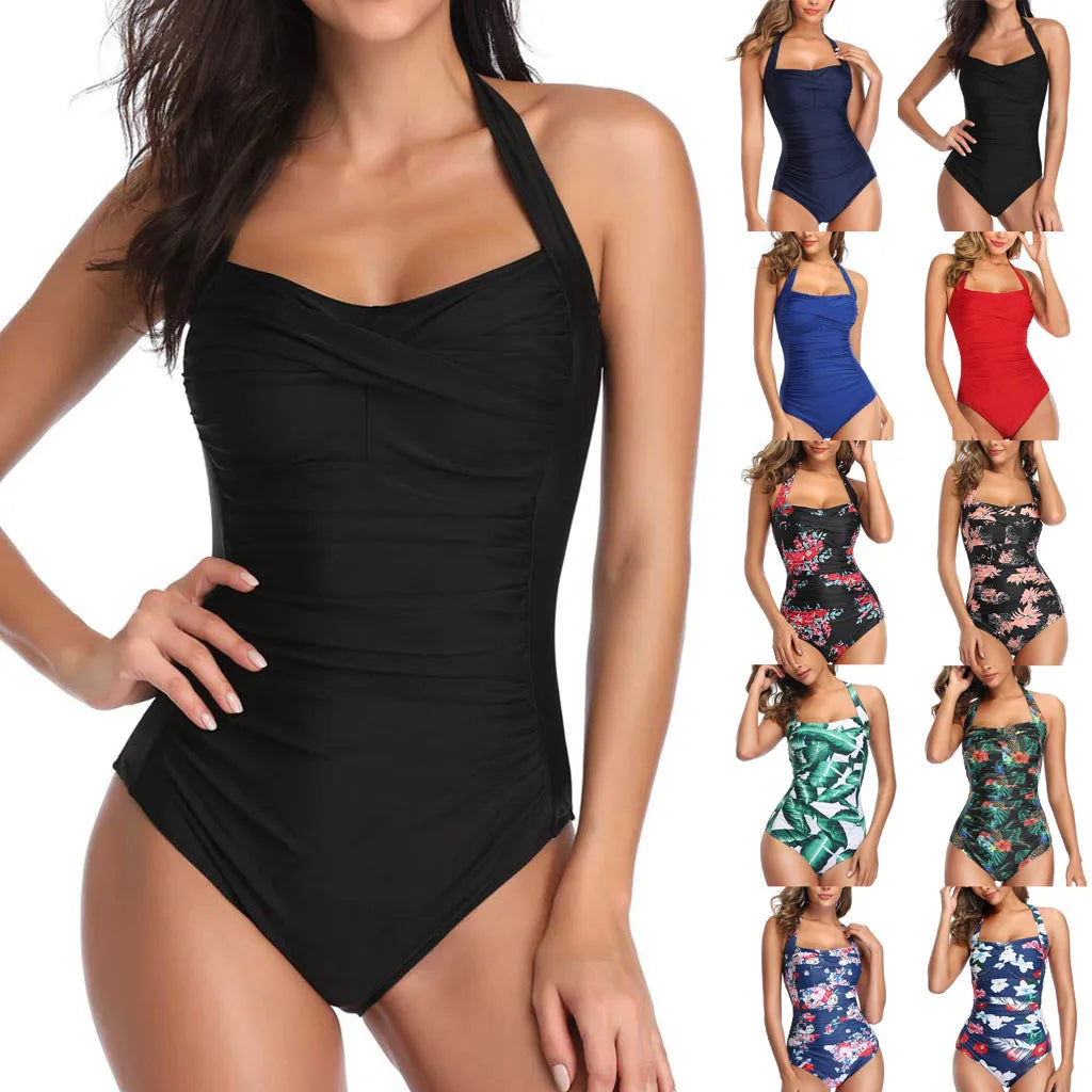 Push-Up One-Piece Swimsuit - Slim Fit Padded Monokini