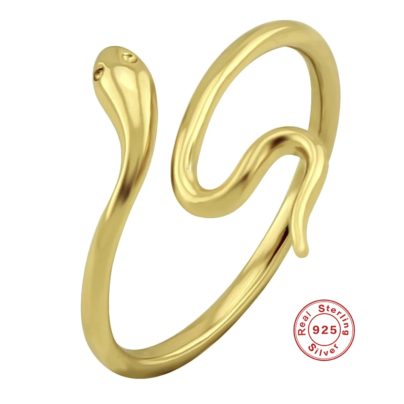 Premium Snake Adjustable Ring - 925 Sterling Silver