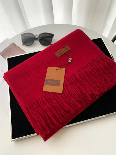 Premium Solid Winter Scarf - Soft Long Shawl Wrap