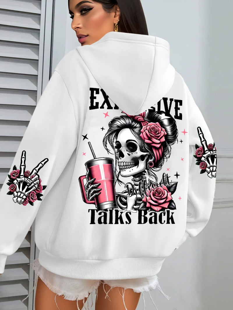 Oversized Graphic Fleece Hoodie - Cozy Harajuku Streetwear