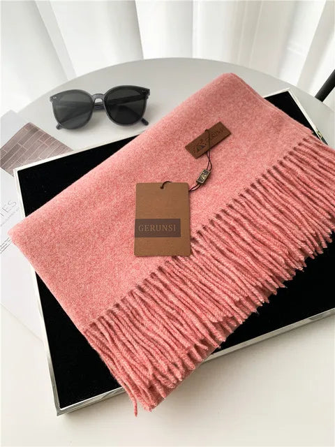 Premium Solid Winter Scarf - Soft Long Shawl Wrap