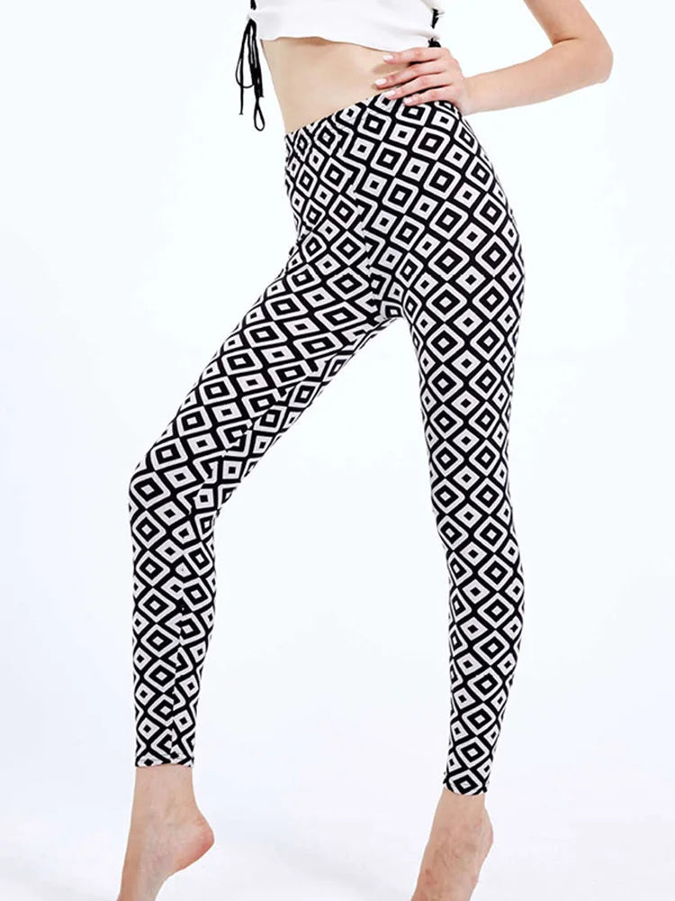 Printed Fashion Leggings - Stretch Everyday Comfort Fit