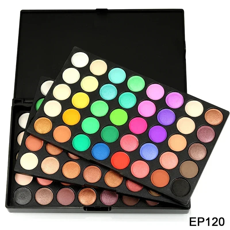 120-Color Eyeshadow Palette - Matte & Shimmer Pigment Collection