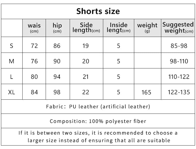 Premium PU Leather Shorts - High Waist Y2K Street Style