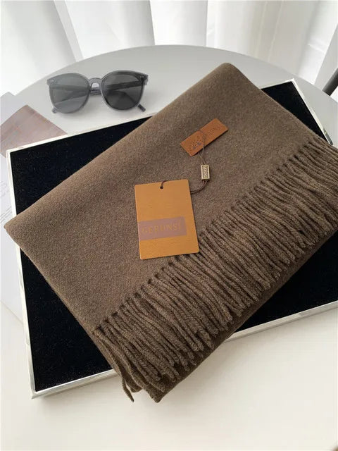 Premium Solid Winter Scarf - Soft Long Shawl Wrap
