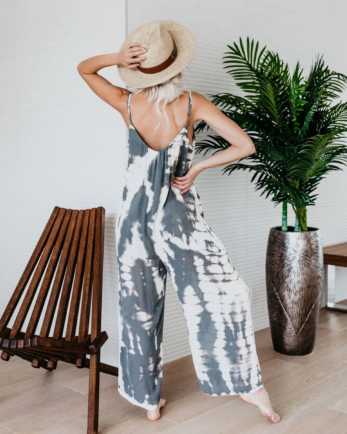 Wide-Leg Jumpsuit - Office & Occasion Wear