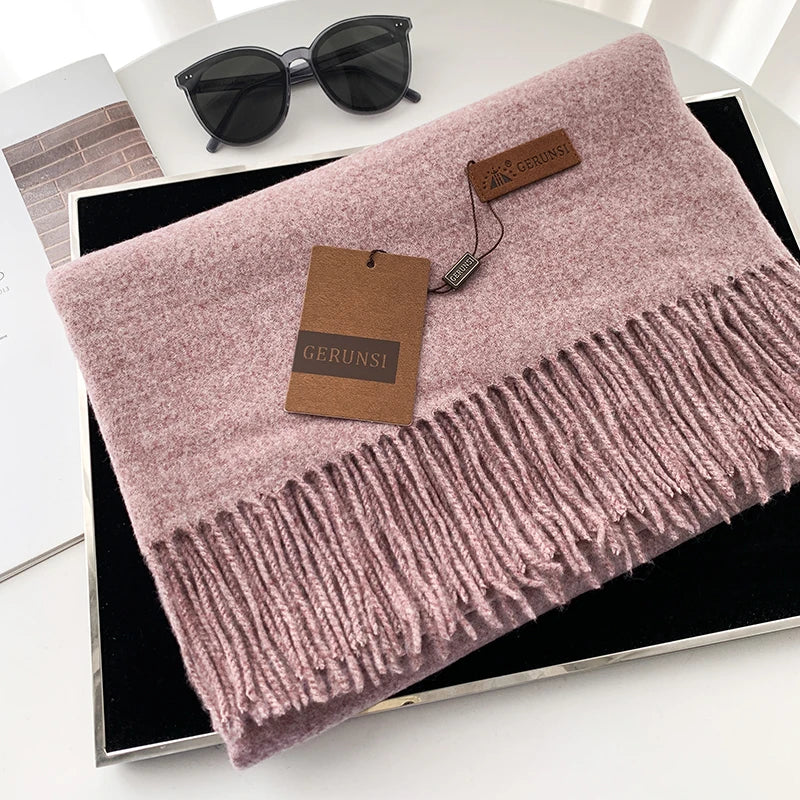 Premium Solid Winter Scarf - Soft Long Shawl Wrap