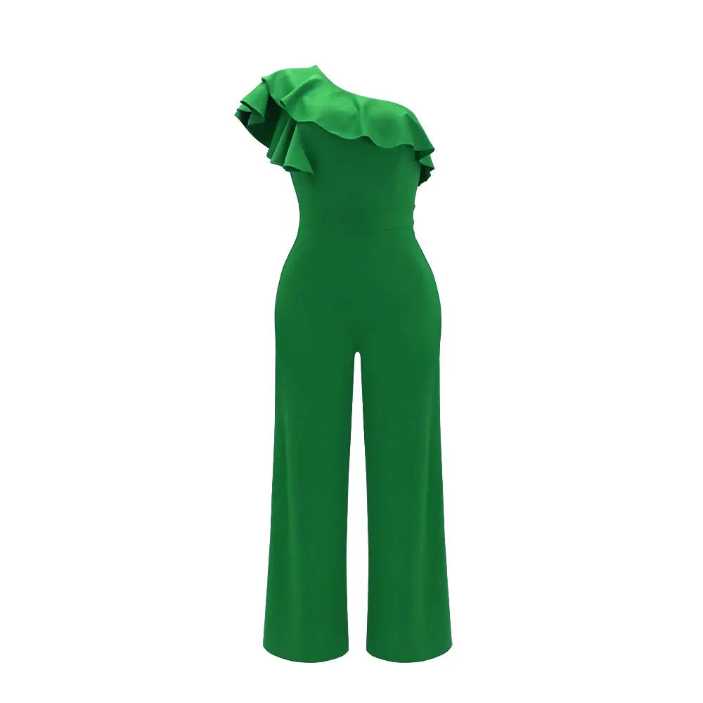 One-Shoulder Jumpsuit - Office & Occasion Wear
