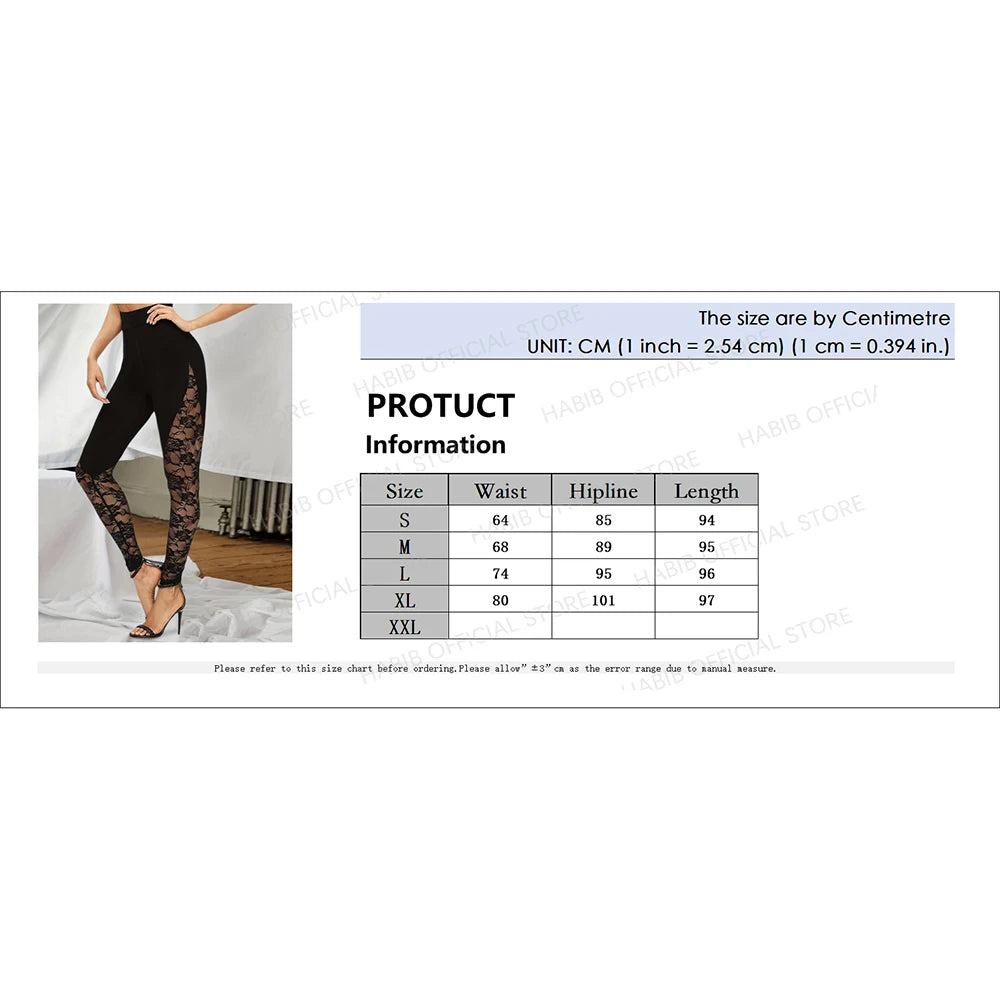 Sheer Lace High-Waist Pants - Gothic Statement Stretch Fit